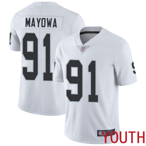 Oakland Raiders Limited White Youth Benson Mayowa Road Jersey NFL Football 91 Vapor Untouchable Jersey